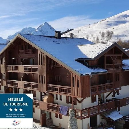 T2 Meuble Tourisme 3 Etoiles, Pied Des Pistes-Parking Prive Avec Balcon Et Superbe Vue Appartement Les Deux Alpes Buitenkant foto