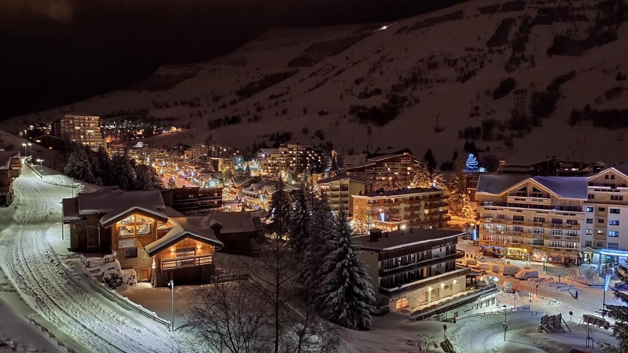 T2 Meuble Tourisme 3 Etoiles, Pied Des Pistes-Parking Prive Avec Balcon Et Superbe Vue Appartement Les Deux Alpes Buitenkant foto